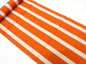 アンティーク　本場筑前博多　縞模様織り出し　八寸帯地反物